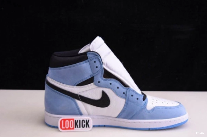 Bmlin RETRO AIR BLACK WHITE 555088-134 BLUE JORDAN UNIVERSITY 1 HIGH 0819